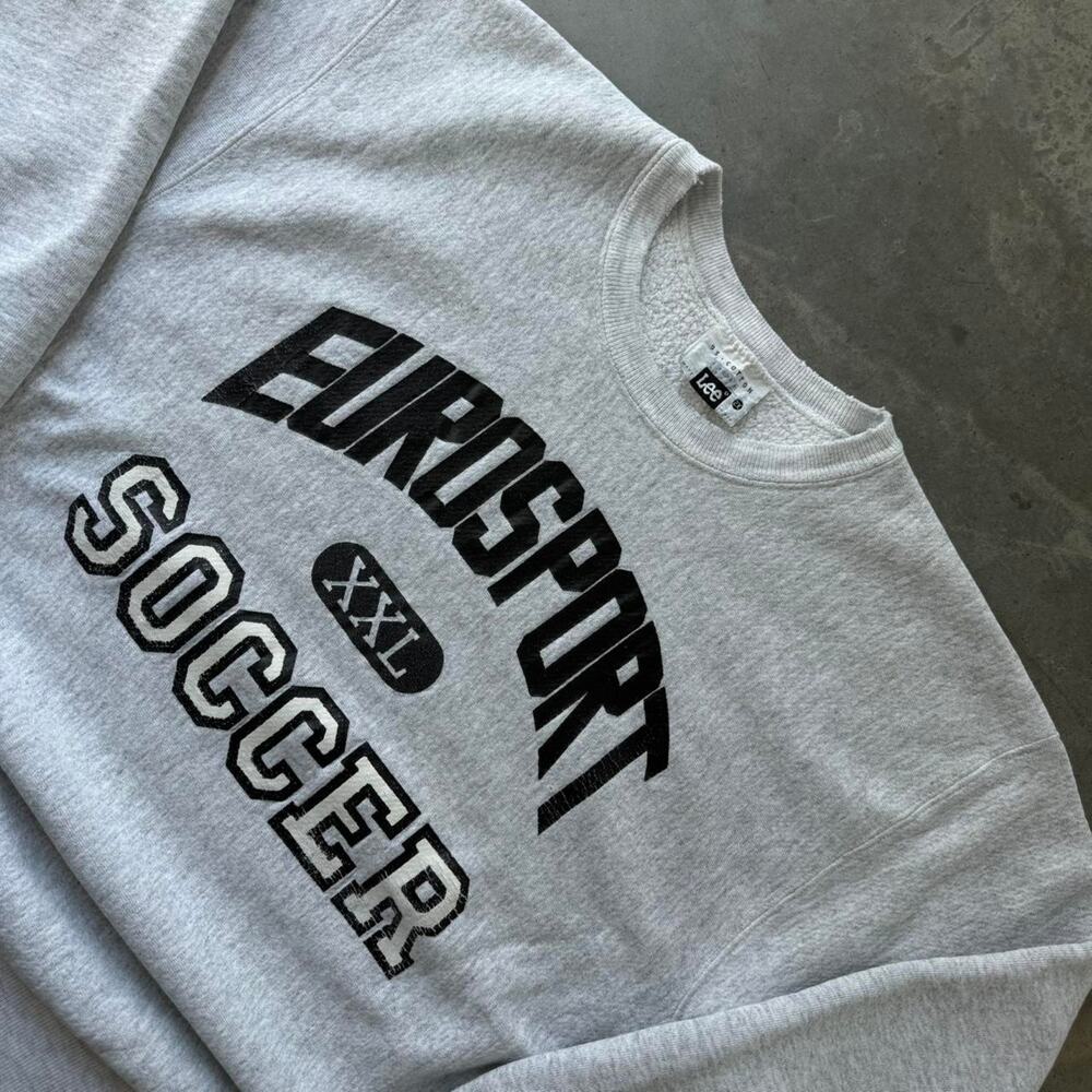 Vintage 90's Eurosport Reverse Weave Style Soccer Crewneck Sweatshirt Size 2XL - Picture 3 of 8